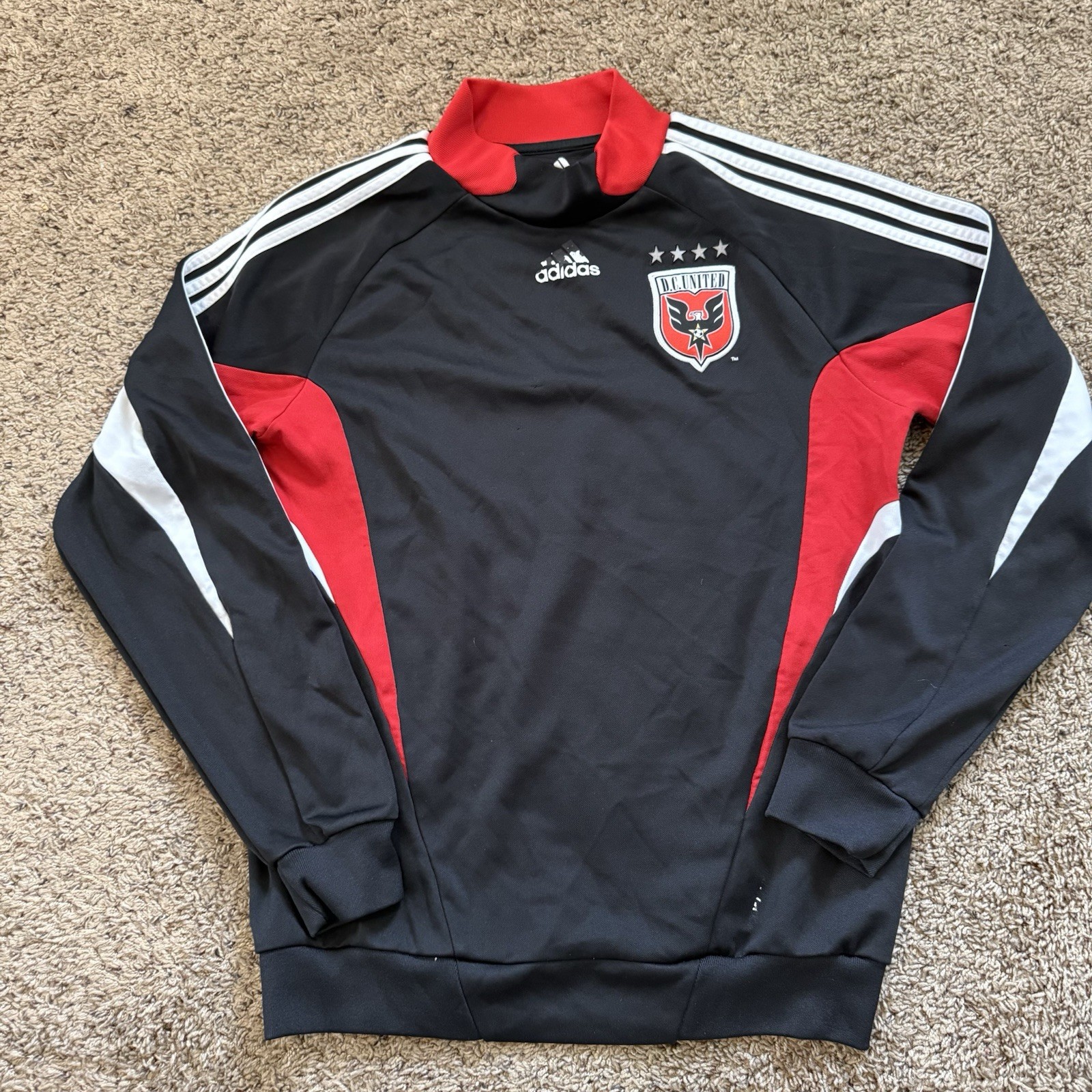 Rare DC United 2008 Adidas Shirt Long Sleeve Formotion Black Size XL gallery