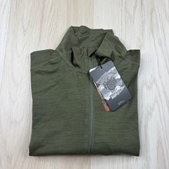 Grey Preparer Merino Wool Half Zip Baselayer Mens Size XL Green NWT