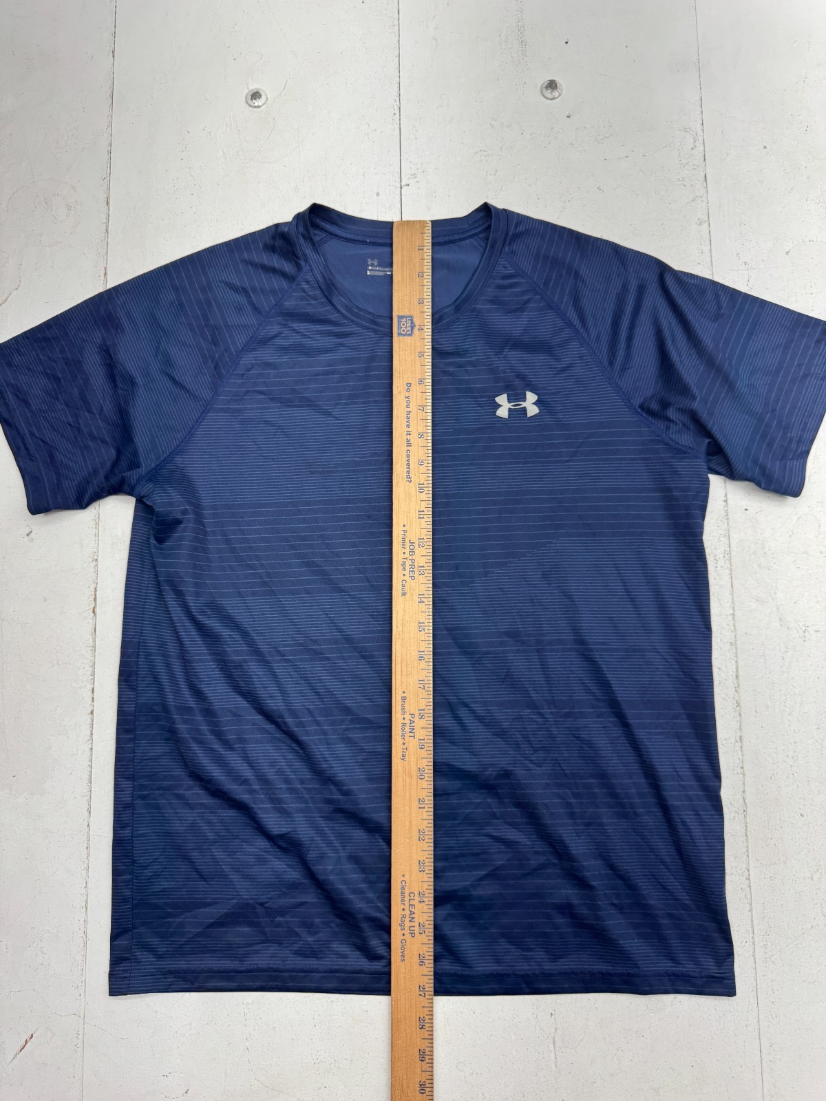 Under Armour Dark Blue Athletic Loose Fit Short Sleeve Shirt Mens Size Medium gallery
