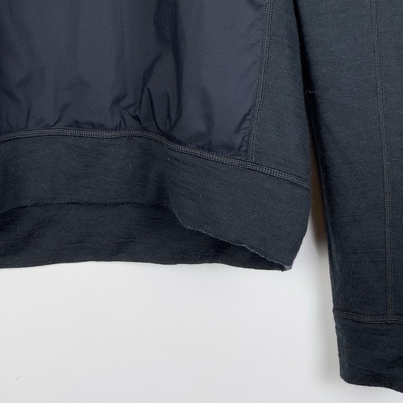 Rapha Merino Windblock Sweatshirt Pullover Wool Mens Black Cycling Wear Nylon XS gallery