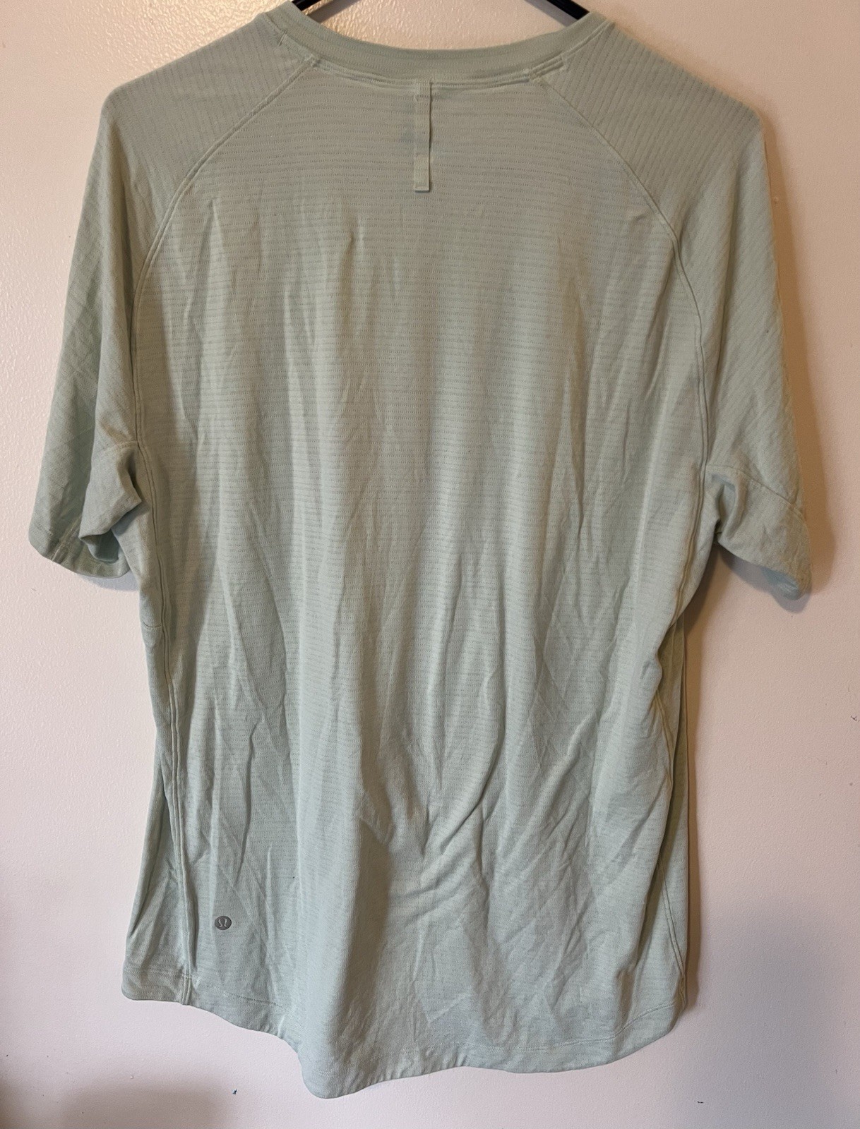 Lululemon Drysense Training Short-Sleeve Heathered Creamy Mint Mens L Shirt gallery
