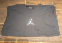 Jordan Men’s 2XL Black Cotton Jumpman Logo Crew Neck Short Sleeve T-Shirt Gym