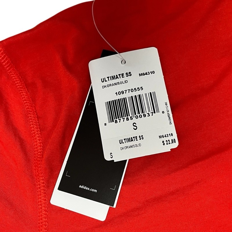 Adidas Ultimate Climalite Performance T-Shirt -Men's S - Dark Orange gallery