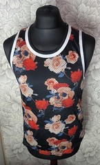 MEN’S FLORAL SKULL SLEEVELESS SHIRT SIZE Small Used