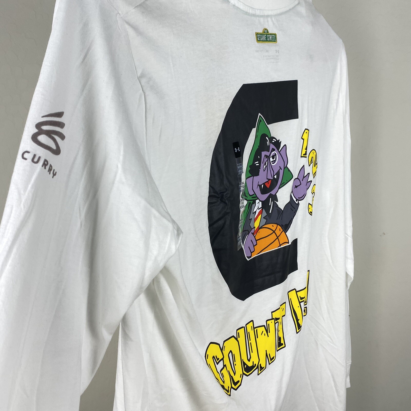 Under Armour Steph Curry X Sesame Street White Long Sleeve Tee X-Large New gallery