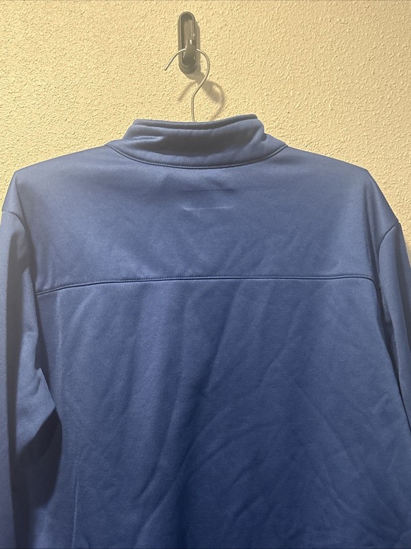 Callaway Golf Jacket Men's Medium Navy Blue Long Sleeve 1/4 Zip Pullover Pockets gallery