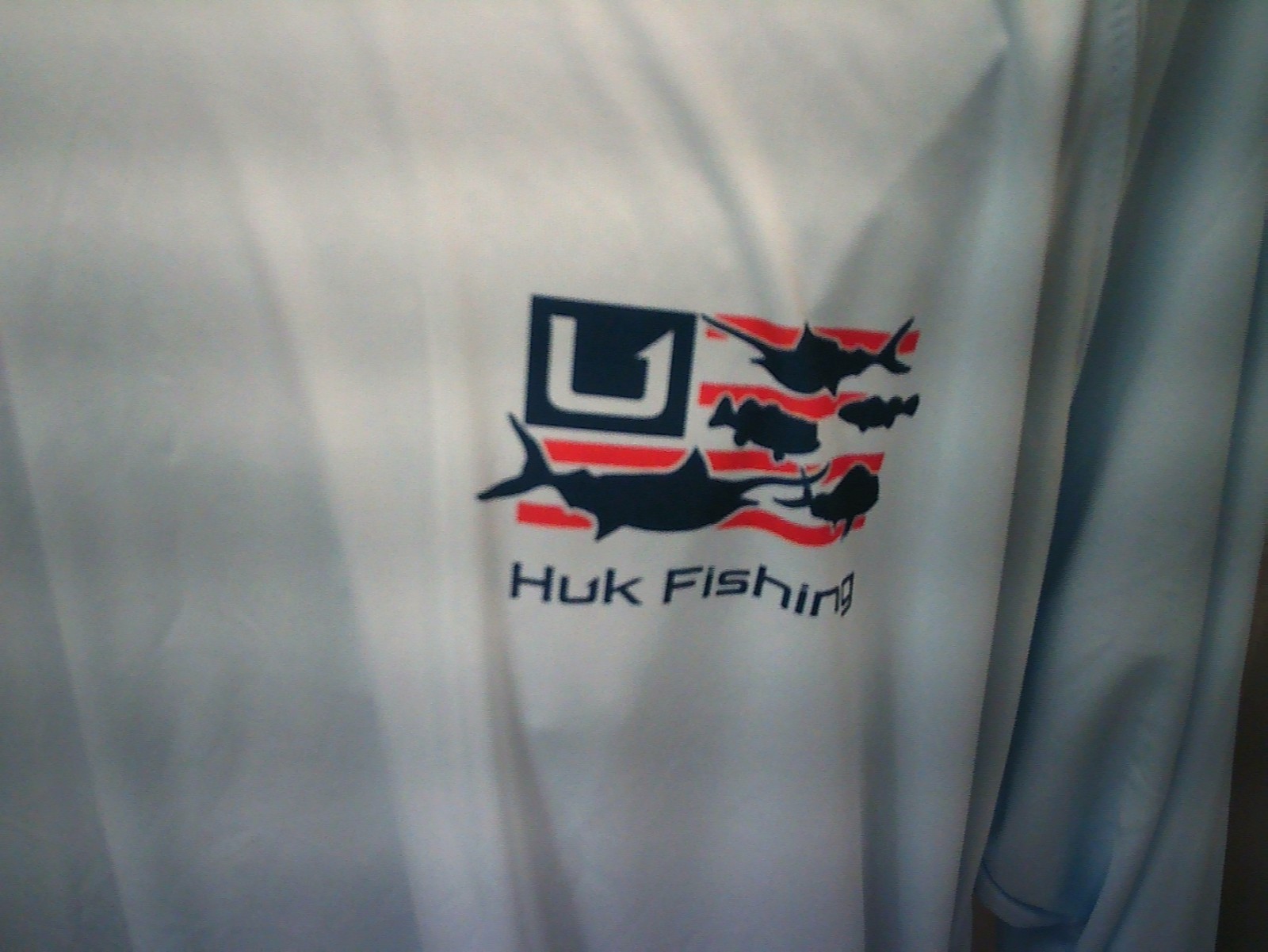 Huk Performance Fishing Shirt Men's Sz L Light Blue Stretch Long Sleeve gallery