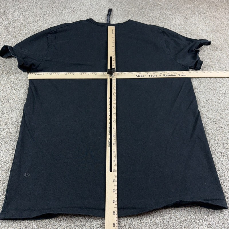Lululemon Shirt Mens Large Black Cotton Jersey Crew Neck Lightweight Casual Gym gallery