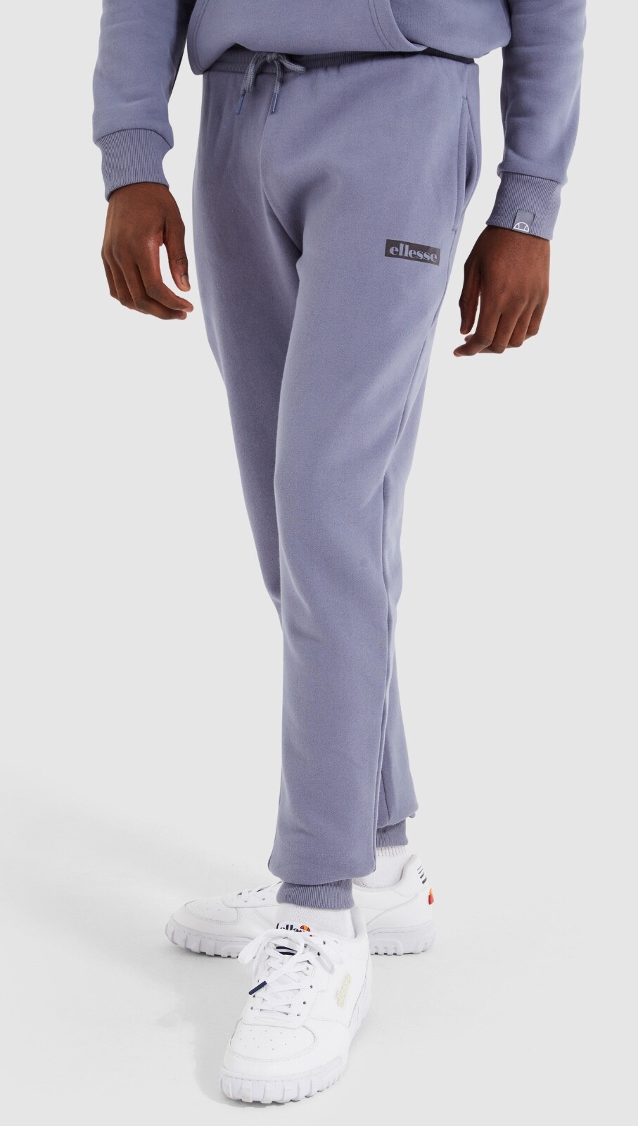 ellesse Mens Full Tracksuit Overhead Hooded Top & Sweat Jogger Set Grey gallery