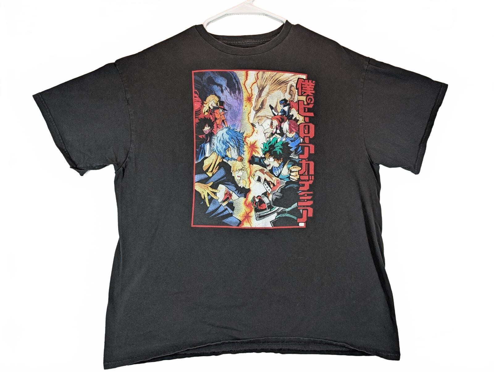 My Hero Academia Anime Manga Battle Graphic Tee Mens Large Black gallery
