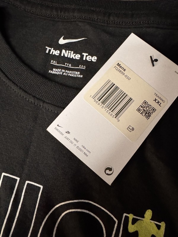 NIKE Sportswear Just Do It Work-Out Tee Mens Black Shirt XXL FQ3899-010 gallery