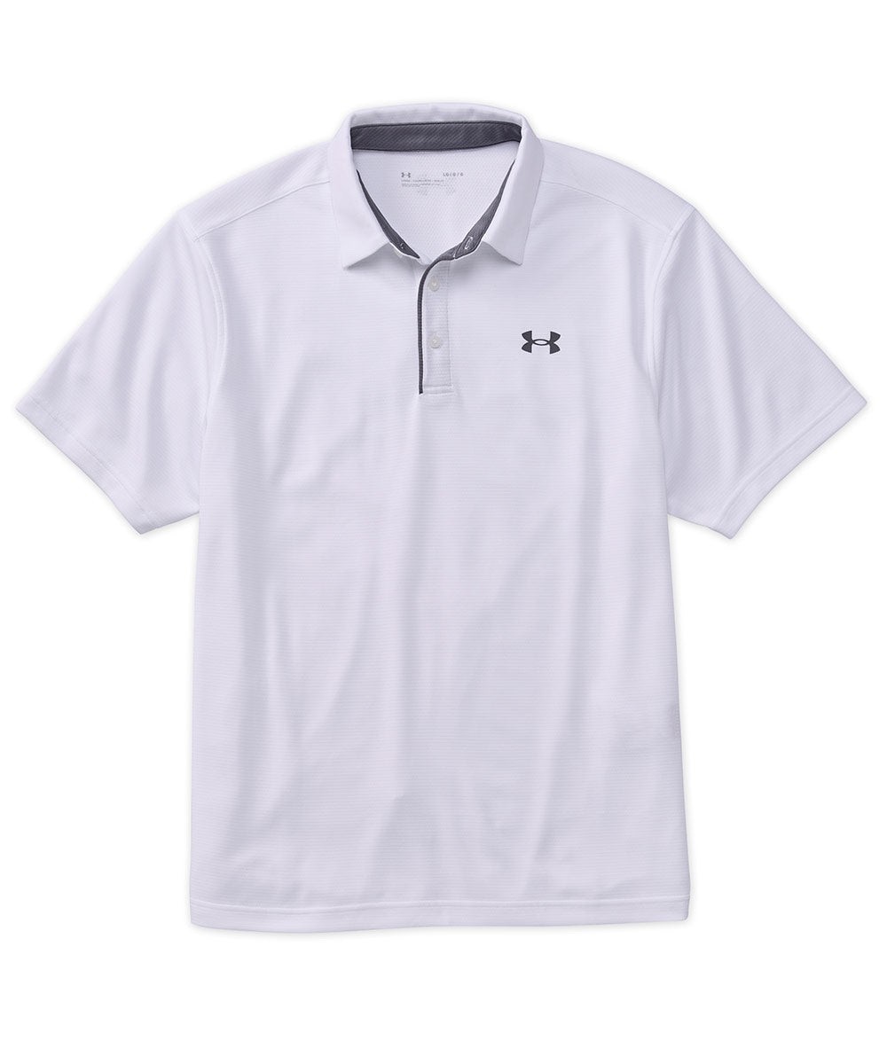 Men's Under Armour Short Sleeve Tech Polo Shirt, White 1290140-100 gallery