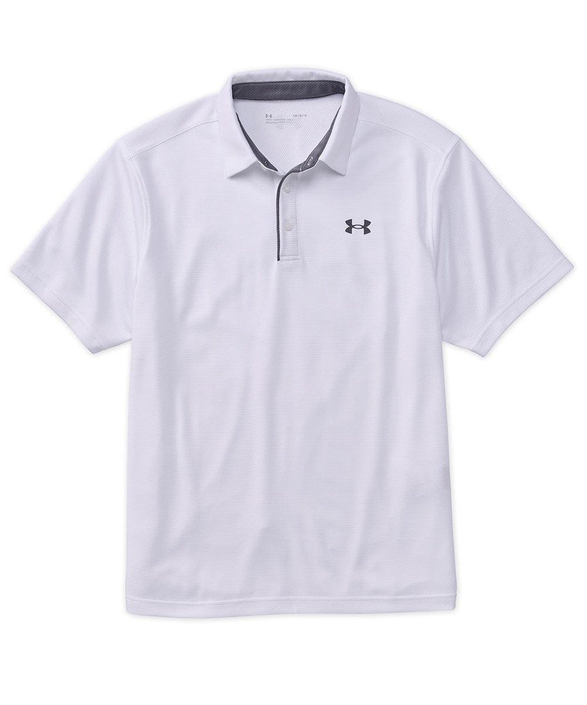 Men's Under Armour Short Sleeve Tech Polo Shirt, White 1290140-100