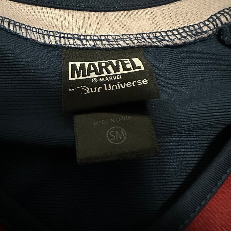 Marvel Our Universe Captain America Rogers 41 Jersey Mens Small Navy Blue White gallery