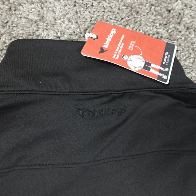 Birddogs 1/4 Zip Pullover Performance Stretch Black Mens Size XXL 2XL gallery