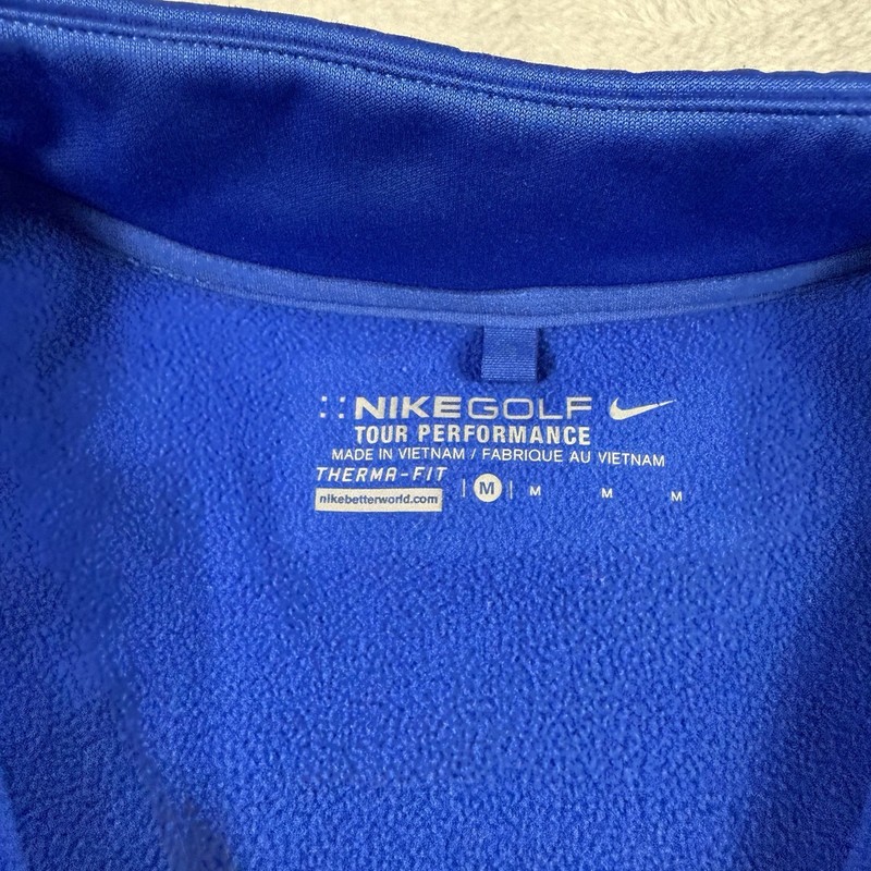 Nike Golf Tour Performance 1/4 Zip Fleece Mens XL Blue Dri FIt Pullover Nicklaus gallery