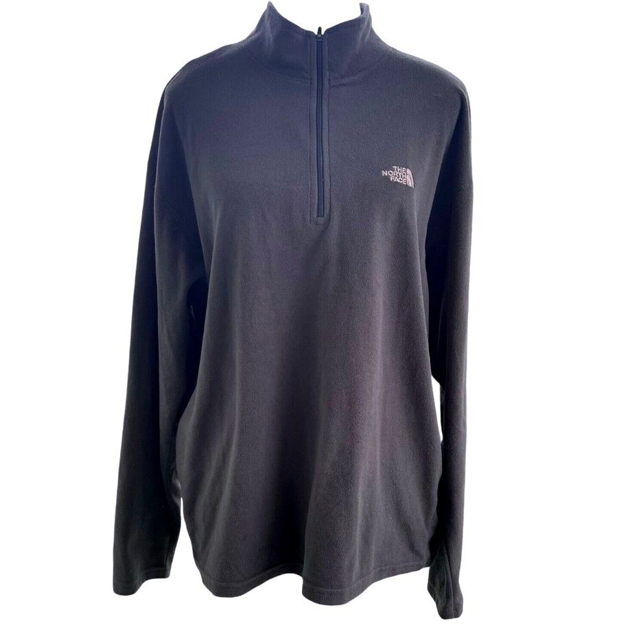 The North Face Mens Hiking Golf Casual Walking 1/2 Zip Pullover M Grey gallery