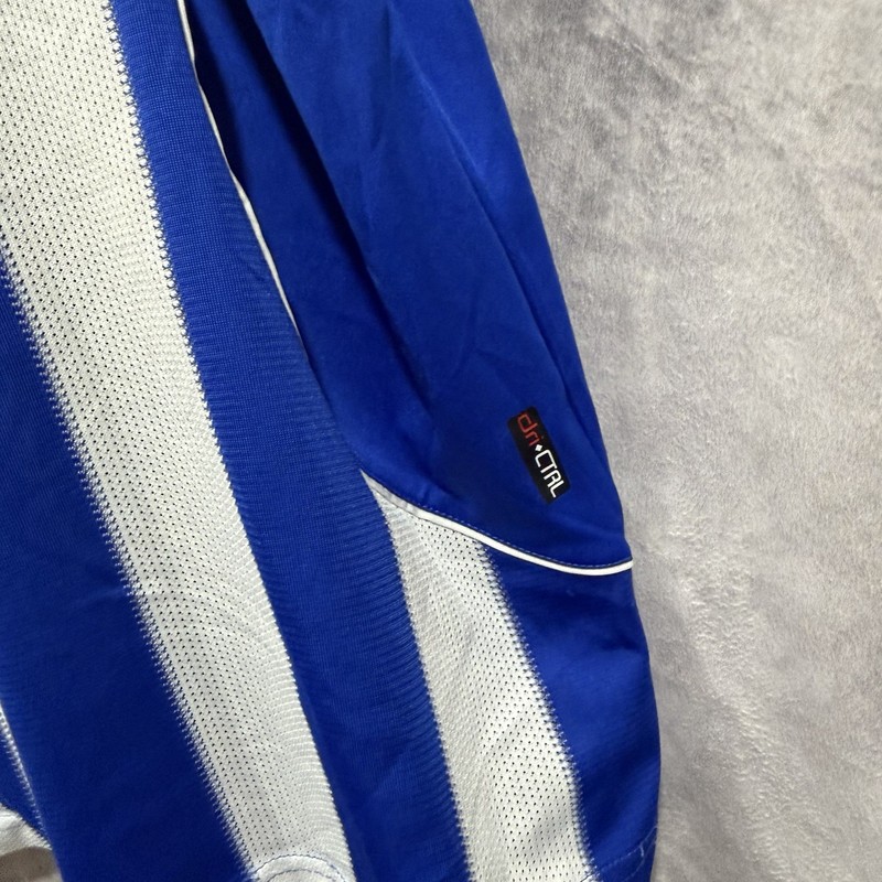 Azure University Short Sleeve Soccer Jersey Blue White Striped Unisex XL Shirt gallery