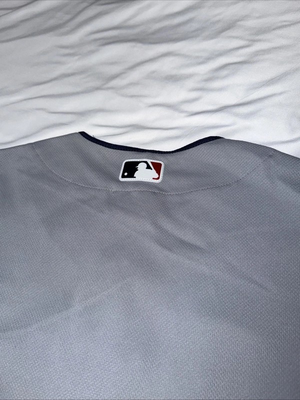 Nike Men's Authentic Cleveland Guardians Indians On-Field Away Jersey 44 gallery