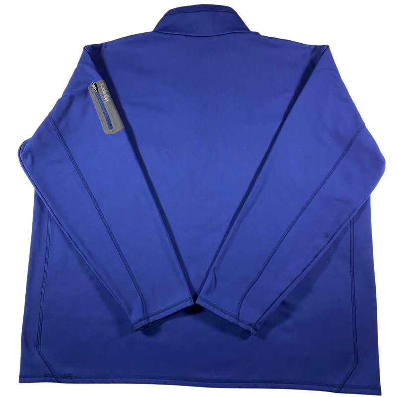 Cabelas Mens 2XL REG Blue 100% Polyester Quarter Zip Long Sleeve Pullover gallery