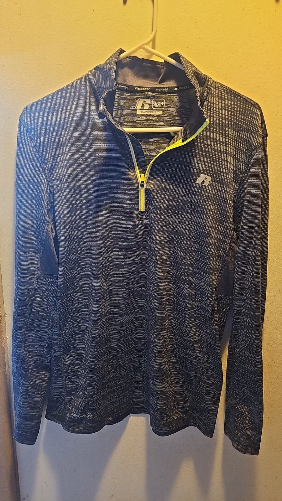 Russell Dri-Power 360 Large 34-35 Men's Gray/Black 1/4 Zip Pullover Top gallery