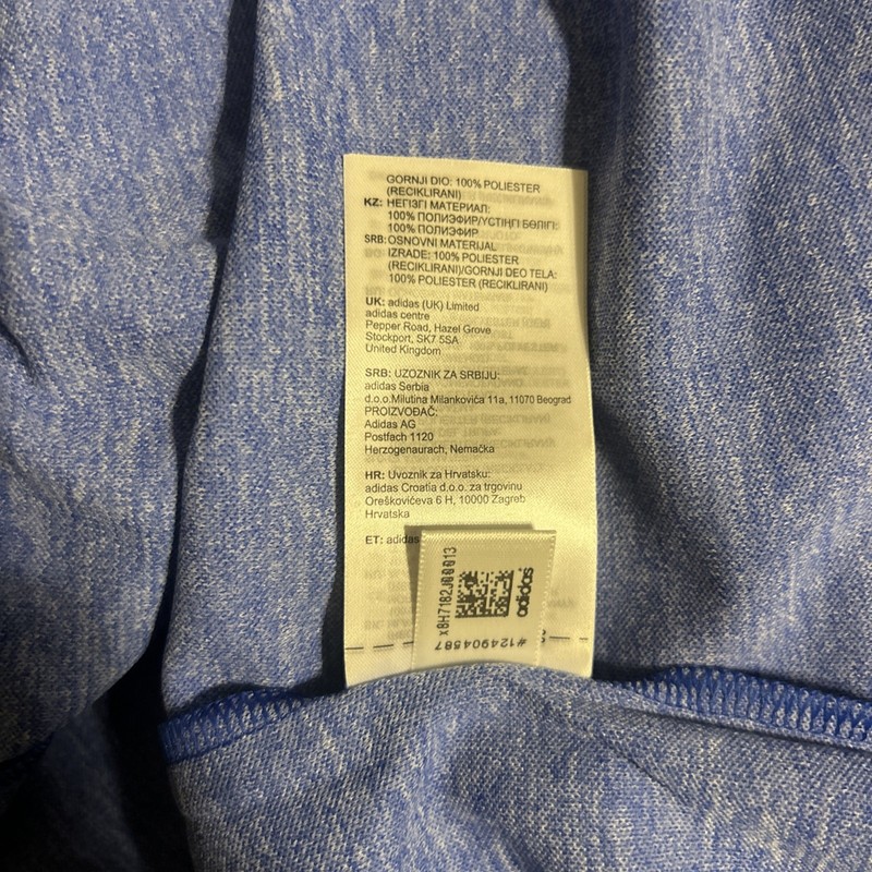 Adidas Pullover Mens XL BLUE Quarter Zip Pullover Golf Training LOWES LOGO gallery