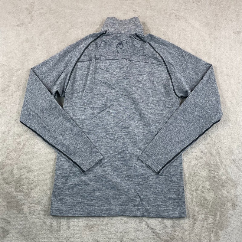 ALPHALETE Performance 1/4 Zip Pullover Shirt Men Large Heather Grey Wicking gallery