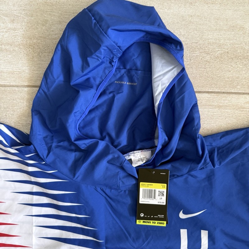 NEW NIKE TEAM USA HOODED PULLOVER PONCHO (CV0431) SZ S/M UNISEX! - 0339 gallery