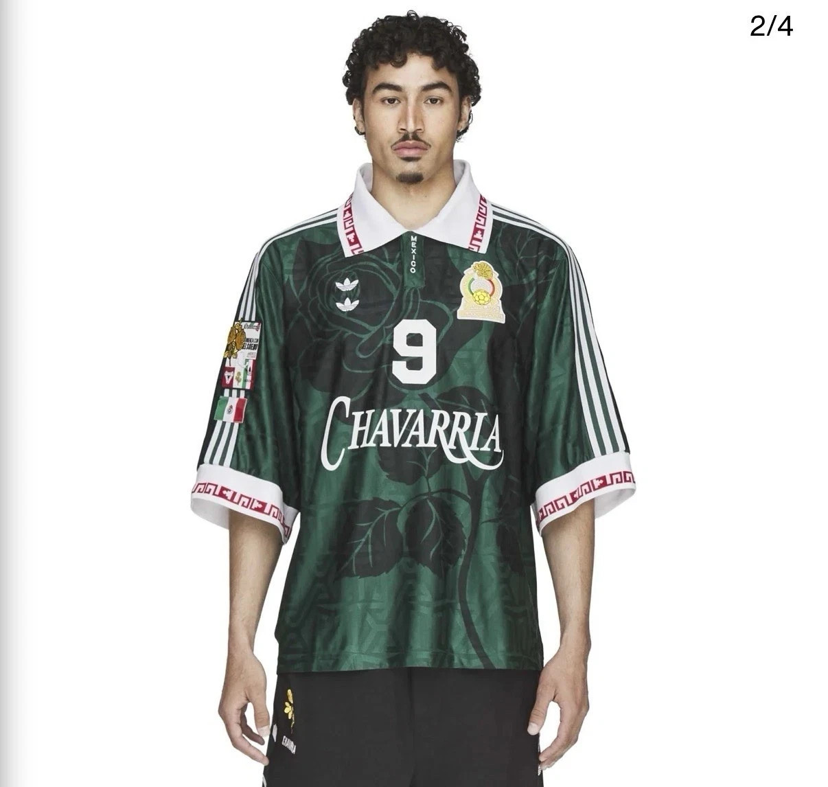 Willy Chavarria Adidas Mexico Soccer Jersey - Size M - Green - KU7803 gallery