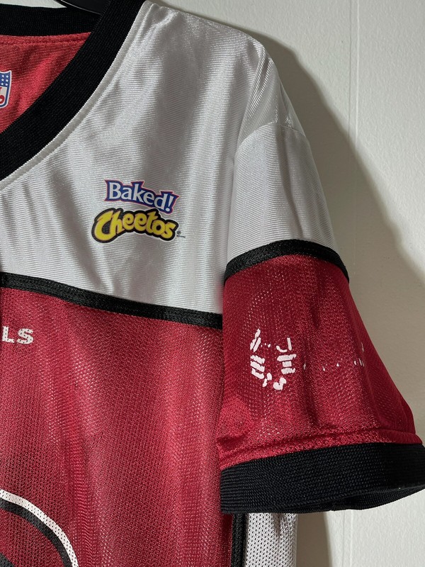 NFL Mens Red White V Neck Jersey Baked Cheetos Red Cardinals - Size L gallery