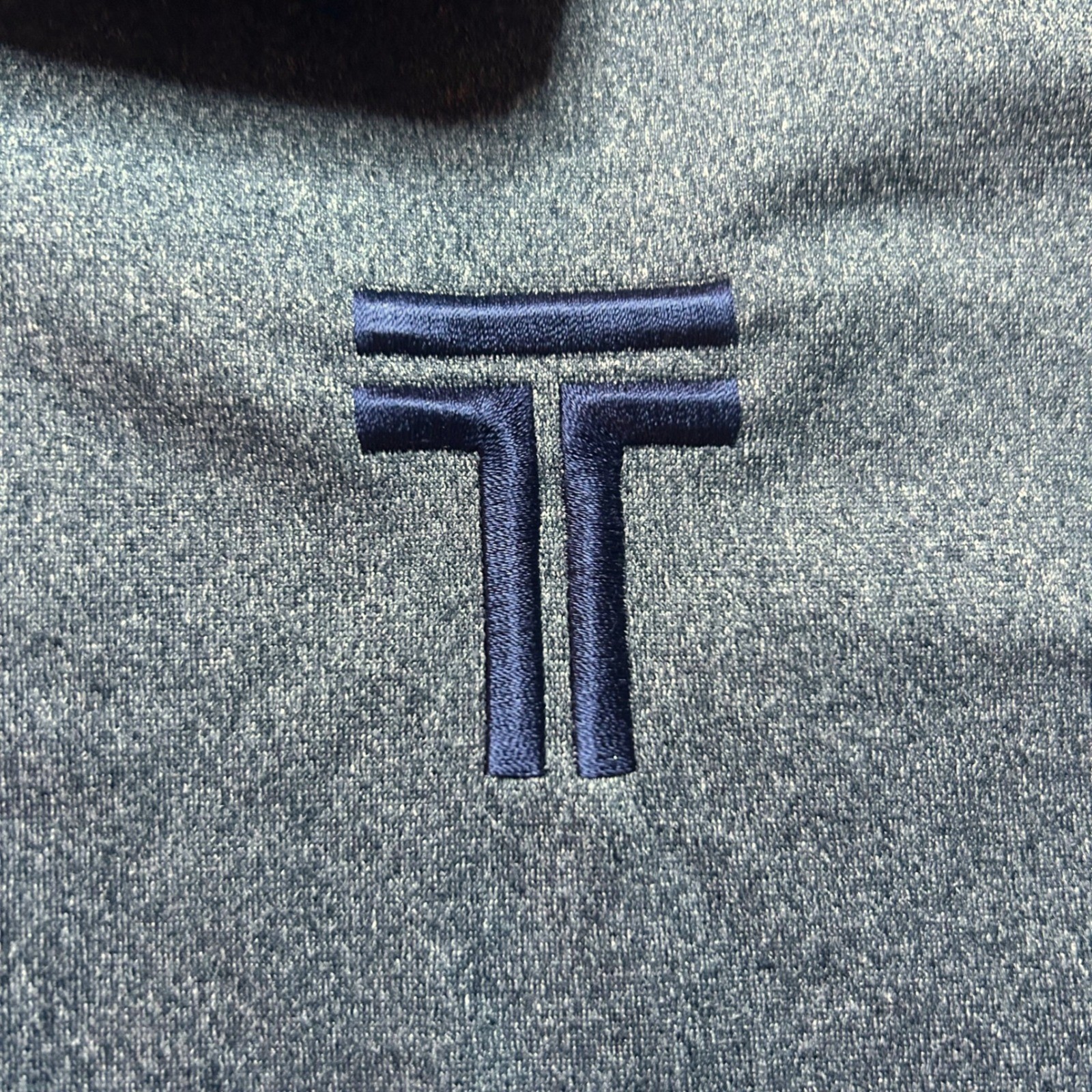 The North Face Mens Pullover XL TG Gray Quarter Zip Long Sleeve Shirt "T" Logo gallery