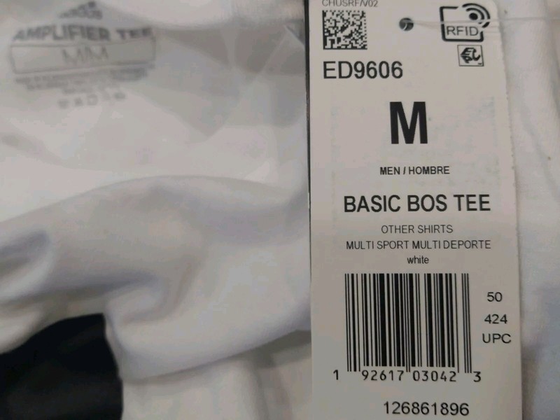 Adidas Mens Badge Of Sport S/S T-Shirt - ED9606 - White / Black - Size: M - NEW gallery