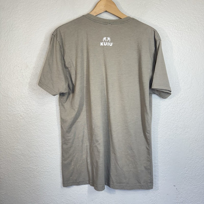 KUIU T Shirt Crewneck Gray Stretch Back Logo Alaska Hunting Outdoor Men L *Flaws gallery
