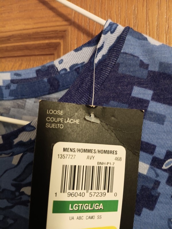 NWT MENS UNDER ARMOUR UA TECH ABC CAMO SHORT SLEEVE SHIRT LGT MIDNIGHT NAVY,LOOK gallery