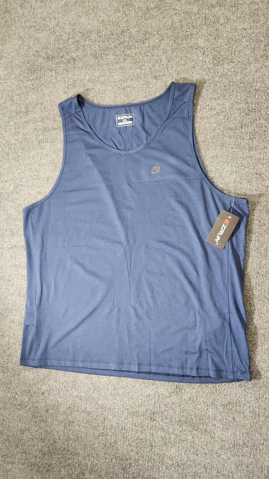 EZRUN Men's Quick Dry Athletic Tank Top Workout Running Gym Shirt Navy Blue 2XL gallery