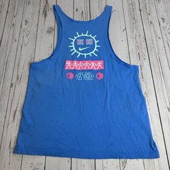 NIKE All Day All Night All Nike Tank Top Mens Size Small Blue Beach Bodybuilder
