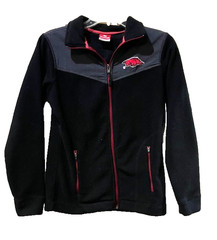Arkansas Razorbacks Men’s Small Colosseum Athletics Fleece Black Jacket