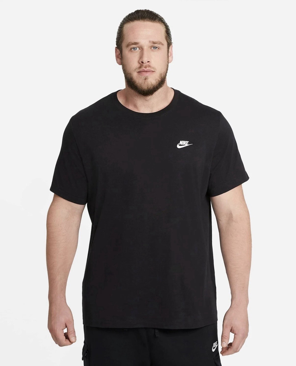 MENS NIKE SPORTSWEAR CLUB T-SHIRT BLACK SIZE MEDIUM [AR4997-013] - BRAND NEW gallery