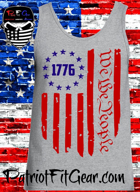 Tank Top,We The People,1776,Faith Family Freedom,Dont Tread On Me,Red White Blue gallery