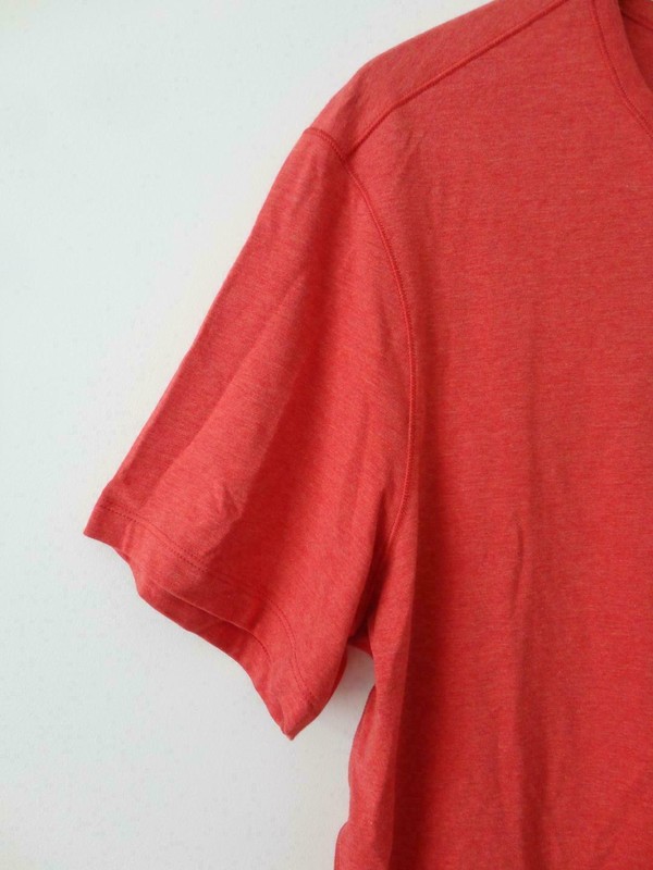 NWT LULULEMON HAMR Heathered Amaranth Orange 5 Year Basic Shirt Top Men's Small gallery