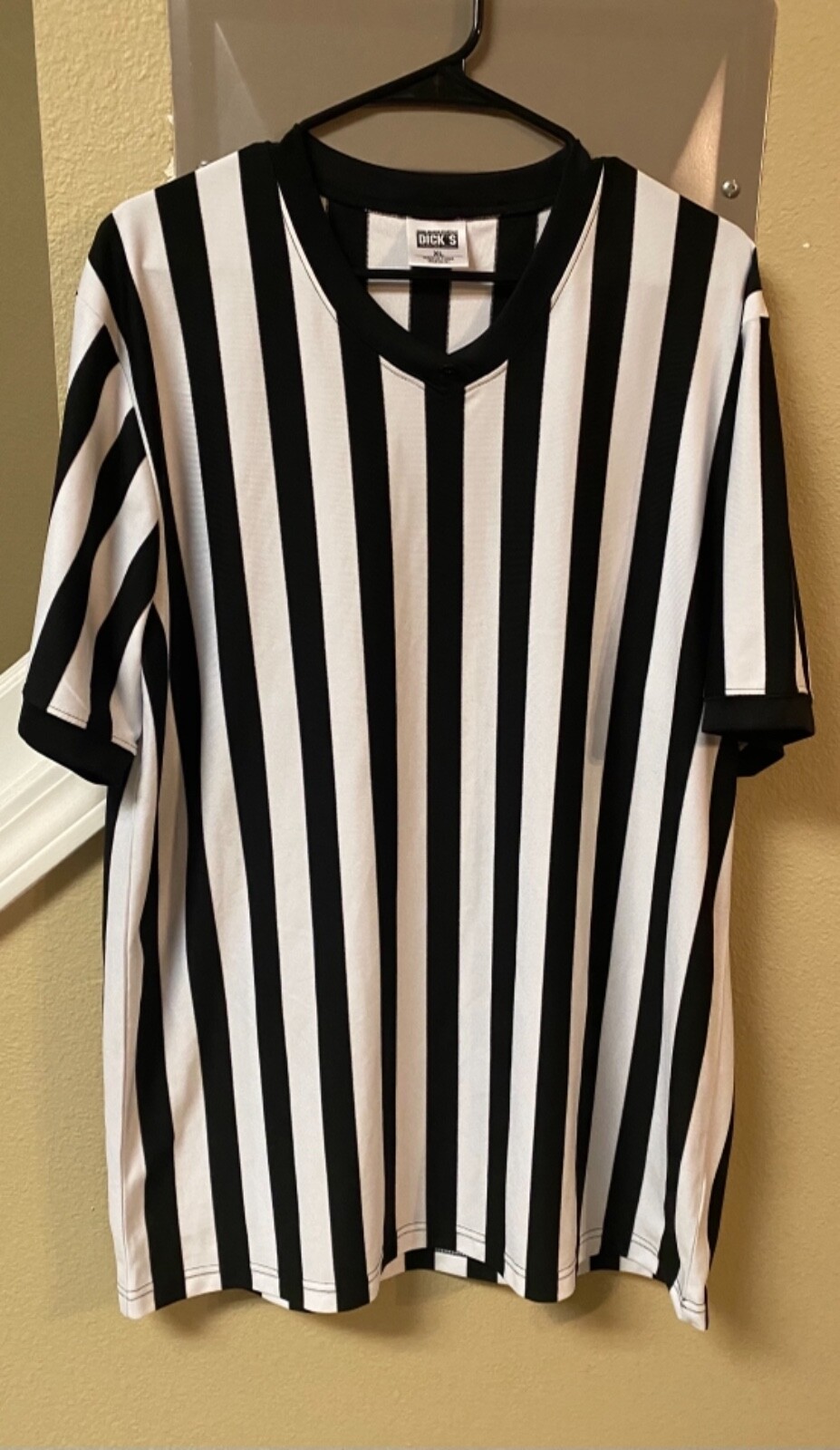 Dick's Sporting Goods Referee Shirt XL Black White Stripe Official Pullover gallery