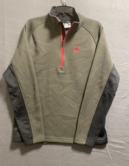 Spyder Outbound Men’s Large Ski Core Knit Men Olive Green Half-Zip Pullover