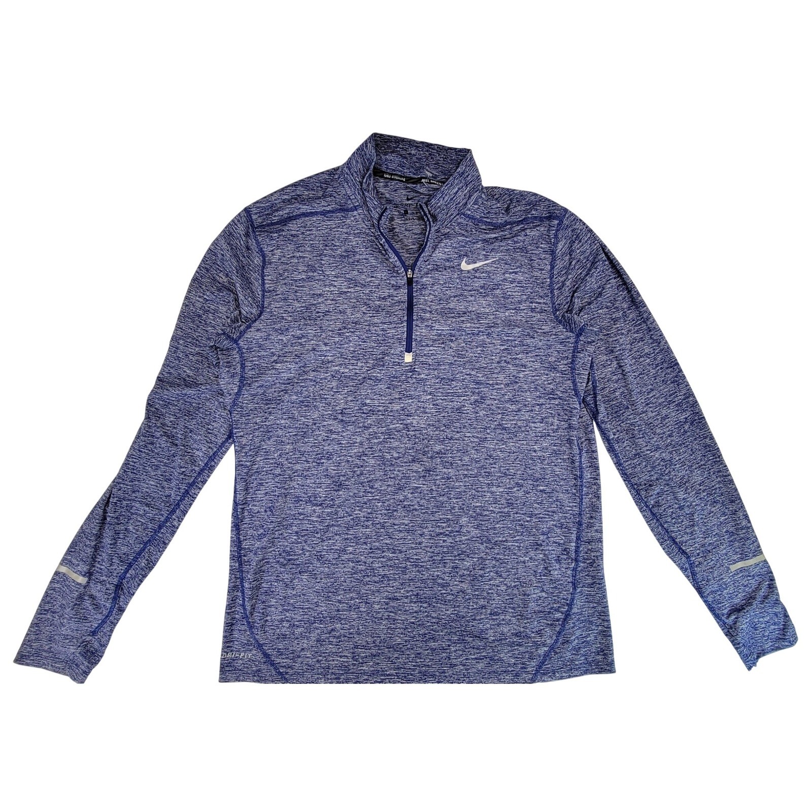 Nike Dri-FIT Running Half Zip Long Sleeve Pullover Top Men's Blue Large gallery