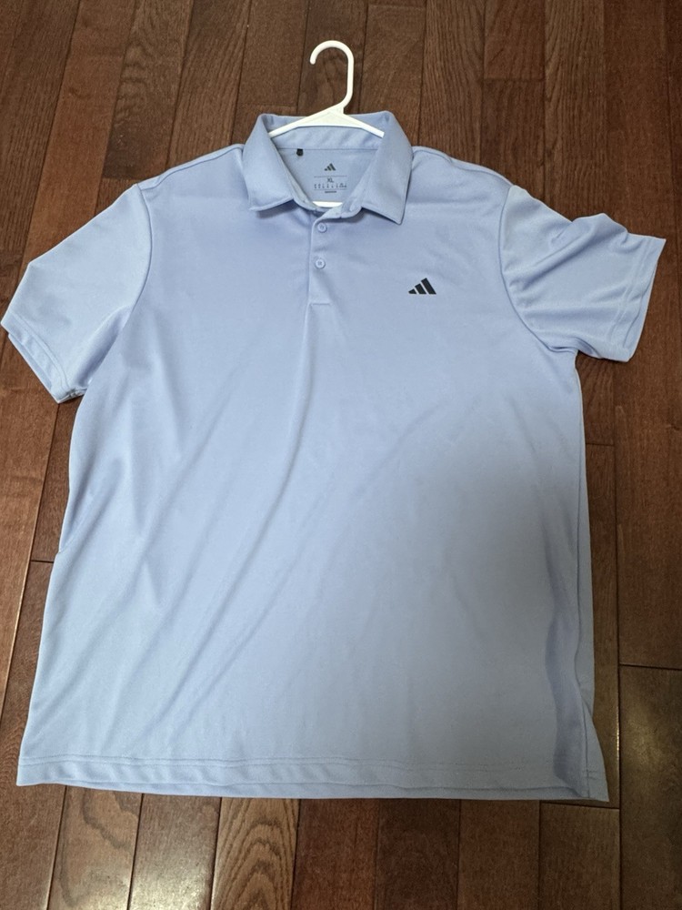 Adidas Men’s Training Polo XL Light Blue Athletic Golf Performance Active Shirt