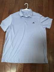 Adidas Men’s Training Polo XL Light Blue Athletic Golf Performance Active Shirt