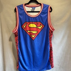 Superman Basketball Jersey XL Superman logo Front Superman 00 on Back