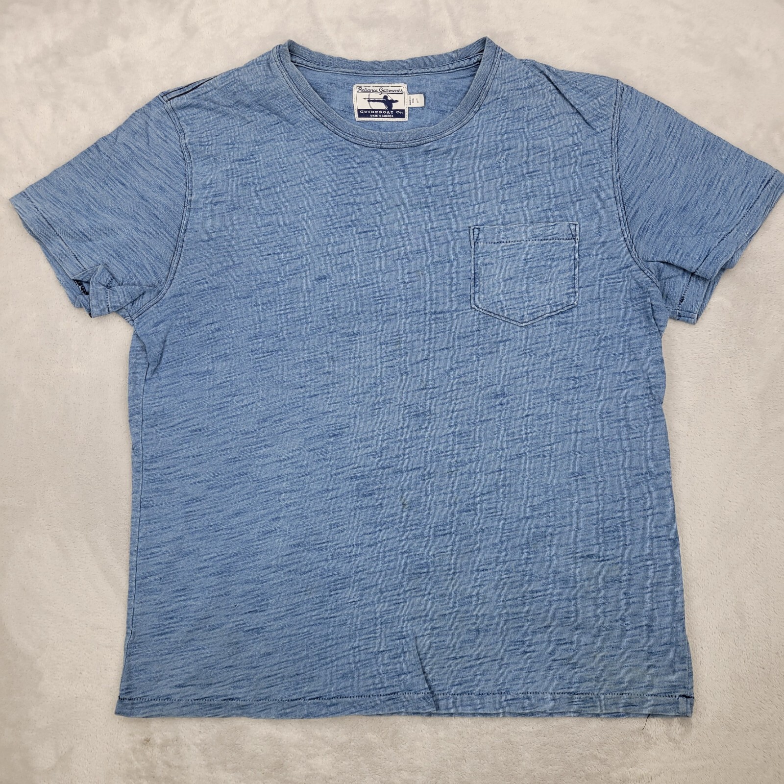 Reliance Garments Shirt Mens Large Basic Pocket Tee USA Made Short Sleeve Adult gallery