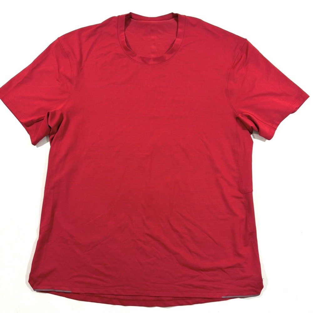Lululemon Mens Silverescent Performance Tee Shirt Red Approx Size M/L No Tags