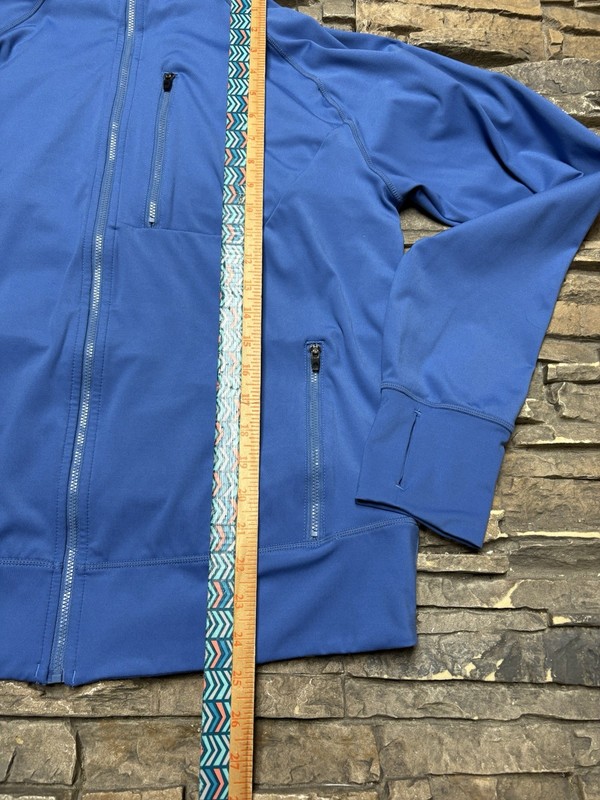 EMS Men’s Techwick Track Athletic Jacket Sz Large Blue Stretch Hike Running gallery