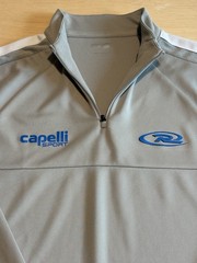 Capelli Sport Soccer Pullover Mens Large Gray 1/4 Zip Training RUSH